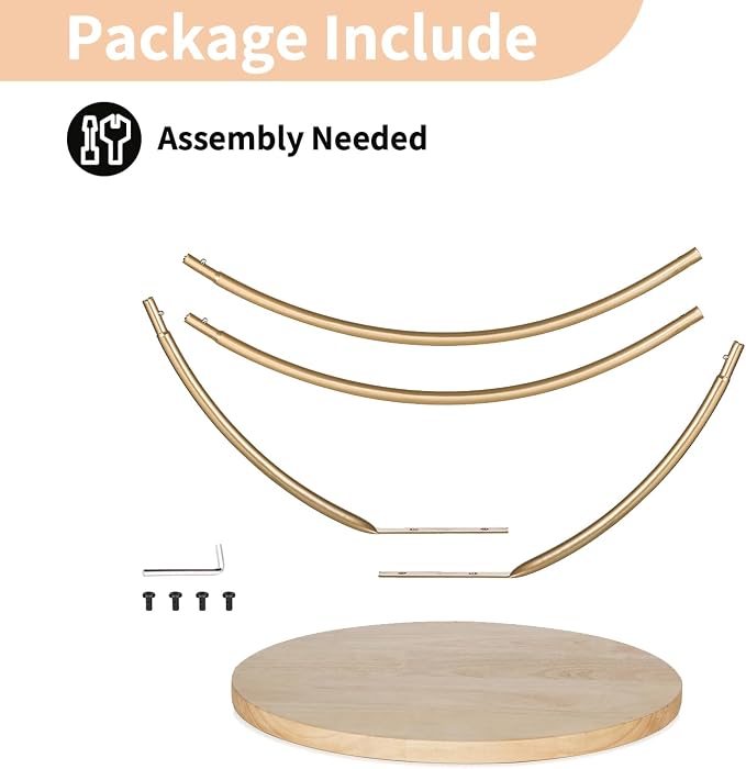 NUPTIO Wedding Cake Stand Gold: 11.7 Inch Cupcake Flower Display Pedestal Wood Table Arch Stands with Base Metal Round Floral Hoop Centerpiece Decor for Birthday Party Christmas Festival Baby Shower