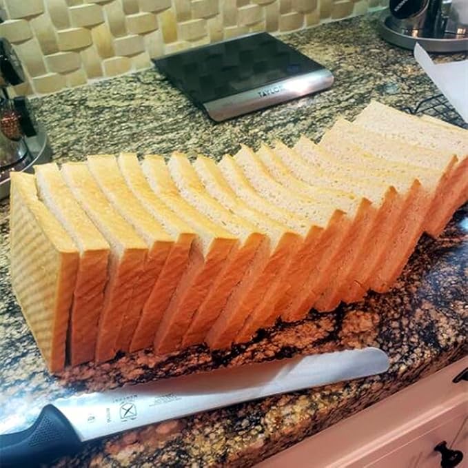 Pullman Loaf Pan with Lid Non-Stick Toast Mold Rectangle Corrugated Bread Cake Oblong Mould with Cover for Oven Baking (2.2Lb Dough Capacity)