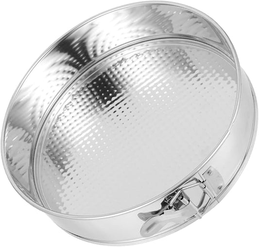 Stainless Steel 9-inch Springform Cake Pan, Leakproof Cheesecake Mold with Locking Clamp and Removable Bottom, Food-grade 304 Baking Tin for Home Kitchen Baking