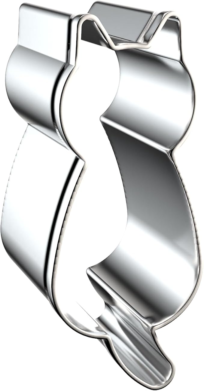 Cat Cookie Cutter Set - 5 inch, 4 inch, 3 inch, 2 inch - 4 Piece Cat Body Cookie Cutters Shapes Molds - Stainless Steel
