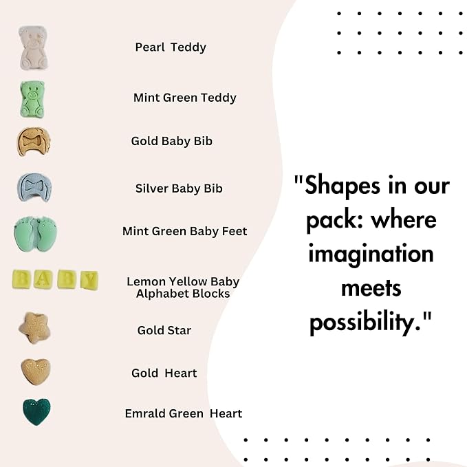 Baby Neutral Shower Sprinkles | Edible Sprinkles for cake & Cupcake Decorations | Assorted Pack of 5 Mix Baby Bib, Start, Heart & Feet Sprinkle | Vegan, Gluten-Free, Nut-Free, Soy-Free, Dairy-Free, Palm Oil-Free - 5 Oz