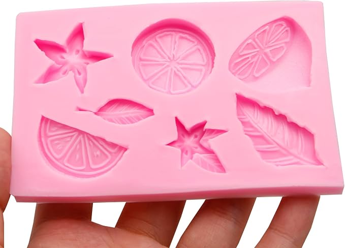 Lemon Silicone Mold, Lemon Slices Resin Fondant Mold for Cake Decoration Candy Cupcake Topper Cake Polymer Clay Crafts Epoxy Resin