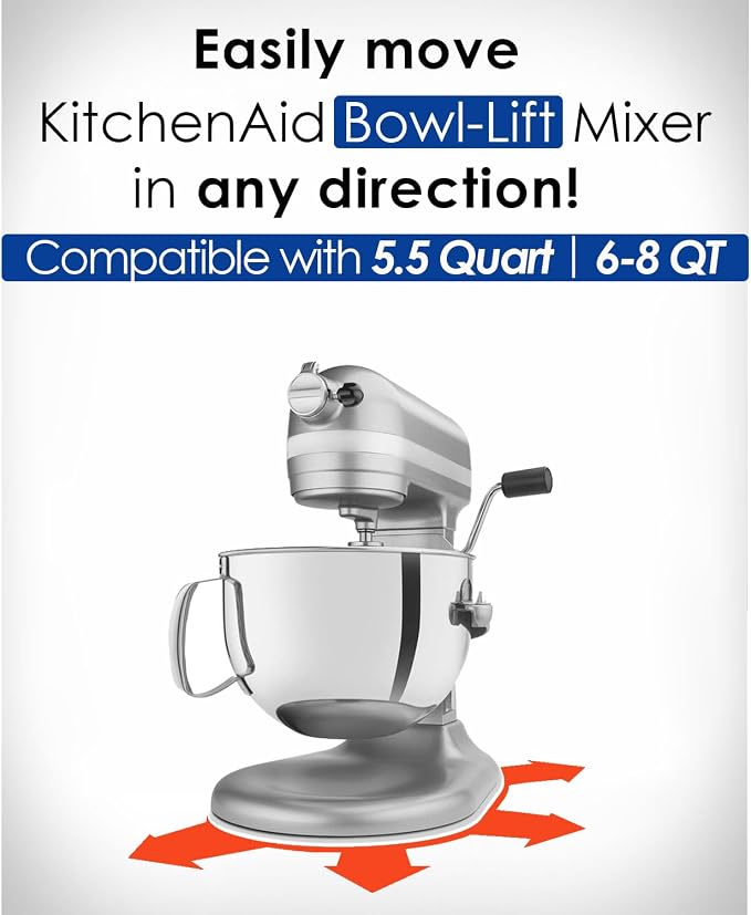 MIMORE Mixer Slider Mat for KitchenAid Stand Mixer 6-8 QT Bowl Lift, 7 QT Stand Mixer Slider Compatible with KitchenAid Mixer Slider 5.5 QT Pro 5 Plus