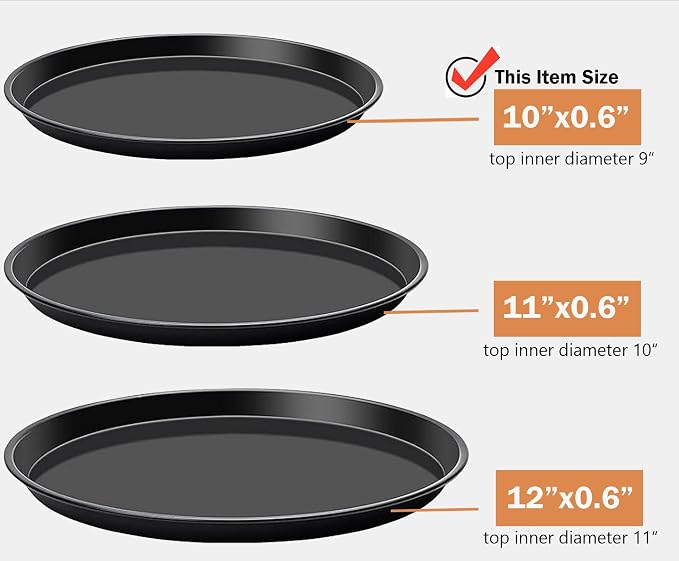 Round Cake Pan, 10 Inch Cake Pan Giant Shollow Baking Pan Round Sheet Cake Tray Pan for Christmas Baking