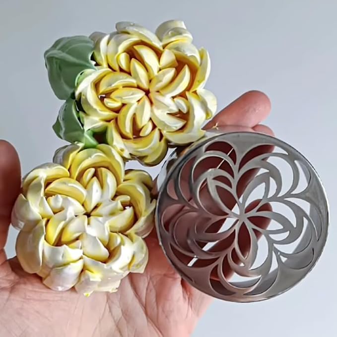 Extra Large Russian Piping Tips - Stainless Steel Flower Nozzles Set for Cake Decorating, Rose & Floral Icing Tips for Cupcakes, Cookies Professional Baking Tools (XXL, Style 64)