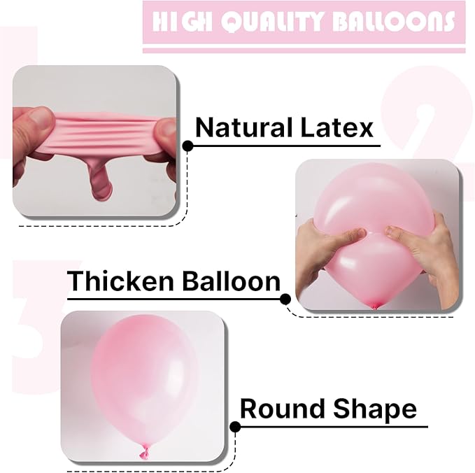 PartyWoo Baby Pink Balloons 127pcs Different Sizes of 36 18 12 10 5 Inch Pastel Pale Light Pink Balloons Arch Kit Garland for Gender Reveal Baby Shower Birthday Princess Party Decorations Pink-Q05