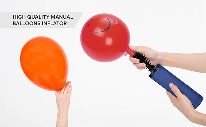 Balloon Pump, Inflator for Balloons, Toy Blower, Foil and Confetti Professional Pumper, Dual Action Hand Air Pump for Balloons.