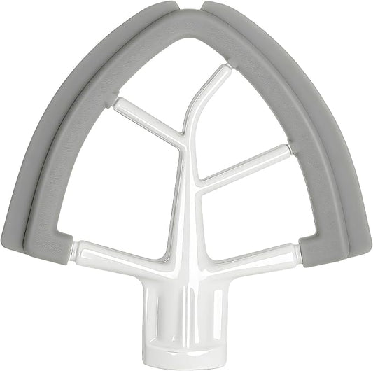 Flex Edge Beater for KitchenAid Tilt-Head Stand Mixer 4.5-5 Qt, Upgraded Flat Beater Paddle with Dual Silicone Scraper Edges, Kitchen Aid Accessories and Attachments (Aluminum Grey)