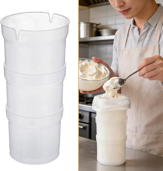 Pastry Piping Bag Holder Stand, Stackable Translucent Piping Bag Holder | Stand for Filling Hands-Free Adjustable Height Cream Icing Bags Rack for Baking