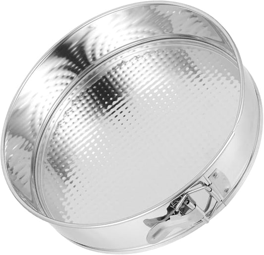 Milisten 9-inch Stainless Steel Springform Cake Pan, Leakproof round Cheesecake Mold with Removable Bottom, Household Baking Tool for Birthday and Holiday Desserts