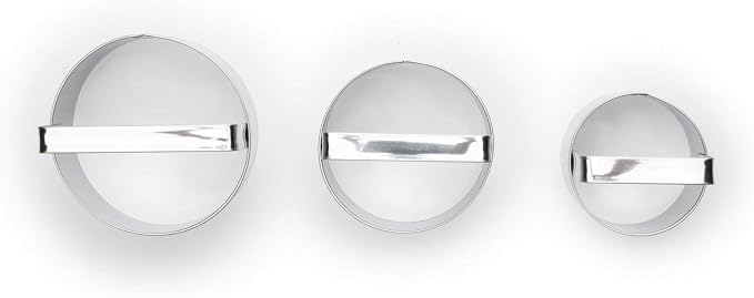 Fox Run Biscuit Cutter Set, 3-Piece Set, 2", 2.5", 3" Diameter