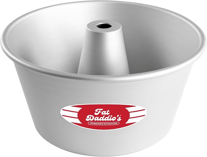 Fat Daddio's PAF-8375 Anodized Aluminum Angel Food Cake Pan, 8 Inch