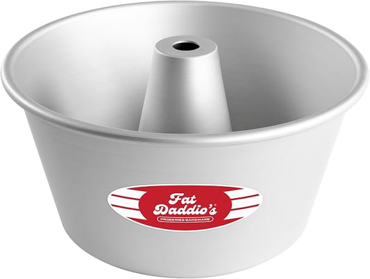 Fat Daddio's PAF-8375 Anodized Aluminum Angel Food Cake Pan, 8 Inch