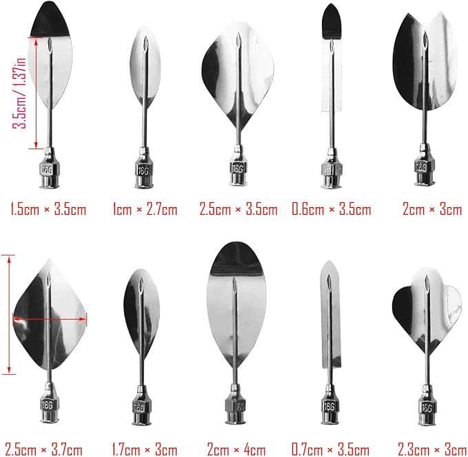 Woohome Art Cake Tools, 11 PCS 3D Gelatin Jelly Tools Includes 10 PCS Gelatin Tools and 1 PCS 10ml Syringe Pudding Pastry Nozzles for Cake Decoration, Jelly Cake making