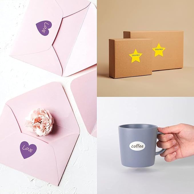 Custom Stickers for Weddings, Birthdays & Businesses - Personalized Labels with Your Logo - Waterproof, Fade and Heat Resistant - Pack of 100-1000 (Custom Text, 1 Inch)