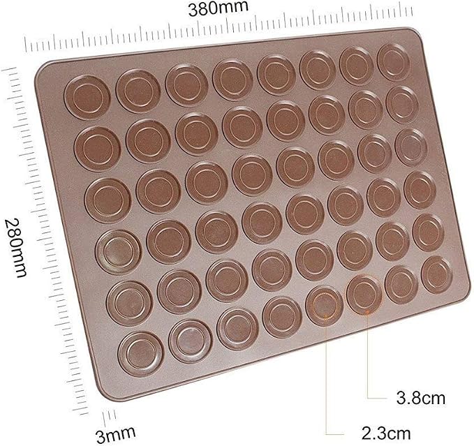 48 Hole Macarons Silicone Mat Baking Mold Silicone Macaron Kit Pastry Baking Mat and Decorating Piping Pot with 4pcs Nozzles