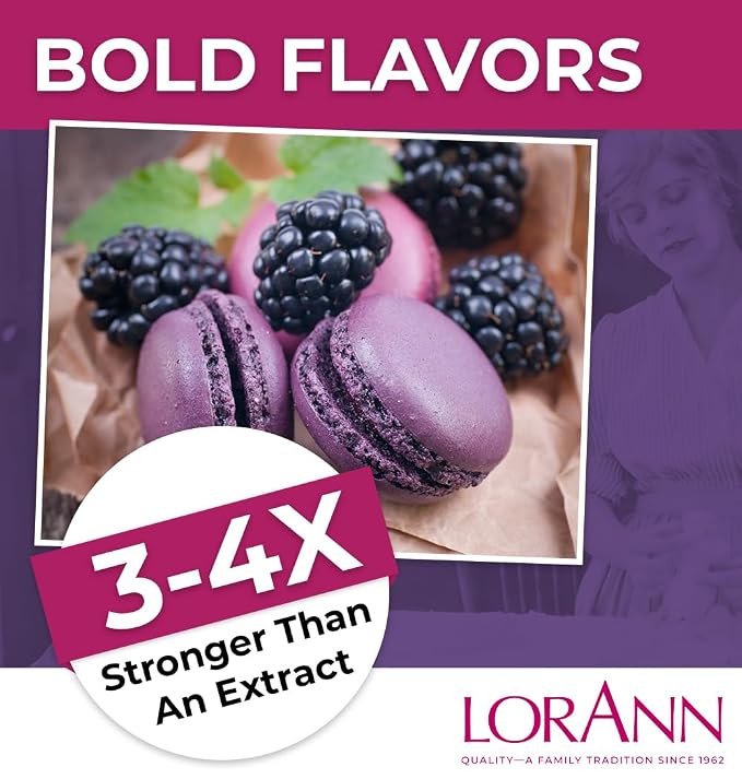 LorAnn Oils Super Strength Flavoring - Used For Candy Making, Flavoring Extracts, Baking, Hard Candy, and Flavor Oils - Bold, Natural Flavors 4X Stronger Than Extracts - Blackberry, 4 fl oz
