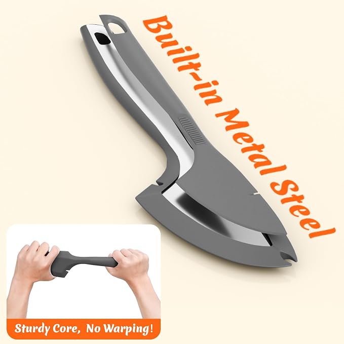 Silicone Bowl Scraper Spatula for KitchenAid Mixers, Heat Resistant Beater Blade Cleaner for Paddle Attachments, Dough Hooks & Mixing Bowls(Grey)