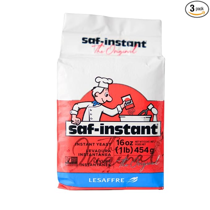 SAF-INSTANT YEAST RED LABEL SINGLE 1 lb (16oz) PACKAGE (Pack of 3)