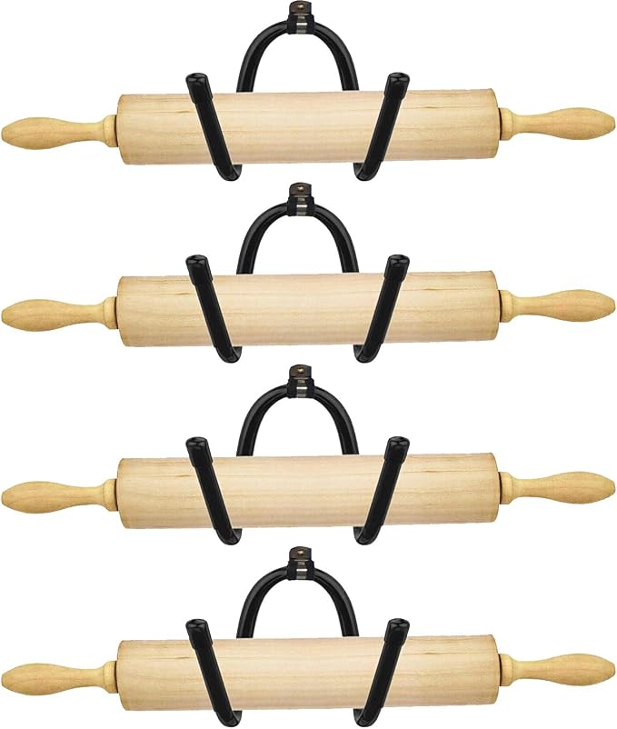 Rolling Pin Holder Rolling Pin Display Rack Rolling Pin Storage - Hardware Included - No Rolling Pin - 4/PK