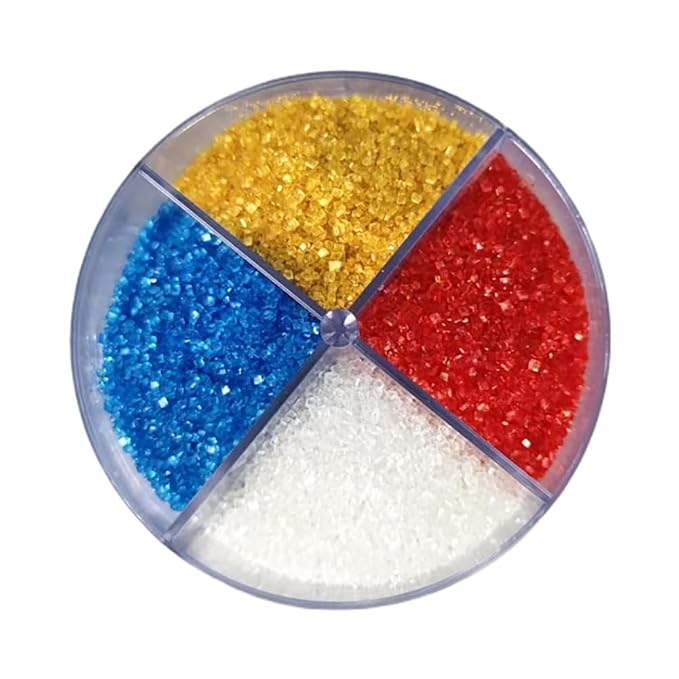 Red White Blue Gold Sanding Sugar Patriotic Sprinkles for Cake Decorating, Edible 4th of July Sprinkles for Baking Cupcake Cookie Ice Cream Decoration Supplies 168g/5.93oz