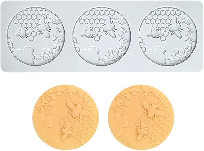TUKE 3D Honeycomb Lace Fondant Mold Lace Beehive Wedding Cake Silicone Mousse Sugar Craft Icing Mat Pad Pastry Baking Tool (B_ Honeycomb)