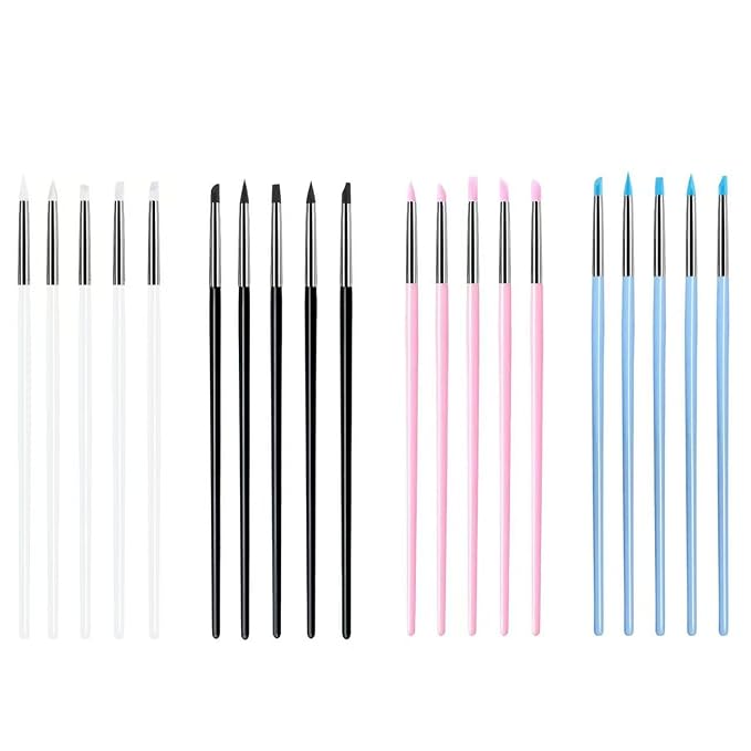 20Pcs Silicone Sculpting Tools, Colorful Clay Sculpting Tools, Multi-Shape Silicone Brushes, Pottery Modeling Tools for Polymer Clay, Ceramics, Nail Art, Fondant & Craft DIY