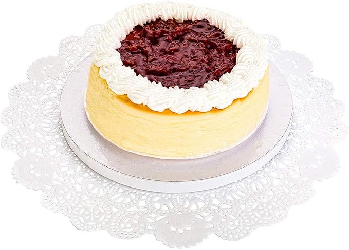 Restaurantware Pastry Tek 12 x 12 Inch Lace Doilies 100 Decorative Tableware Placemats - Disposable Round White Paper Table Doilies For Birthdays Or Weddings Table Decor