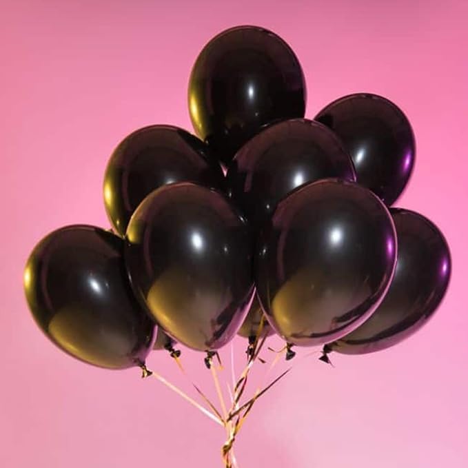Voircoloria 105pcs Black Balloons 12inch Party Latex Balloons for Birthday Graduation Baby Shower Anniversary New Year Holiday Party Decorations