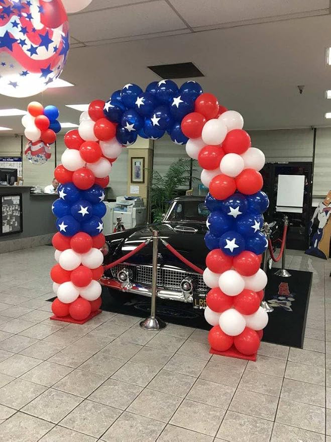 Voircoloria Red White Blue Balloons, 66pack 12inch Macaron Latex Party Balloons for Birthday Graduation 4th of July Independence Day Anniversary New Year Holiday Party Decorations