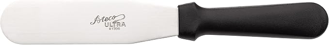 Ateco Ultra Straight Spatula with 6 by 1.5-Inch Stainless Steel Blade, Plastic Handle, Dishwasher Safe, Silver