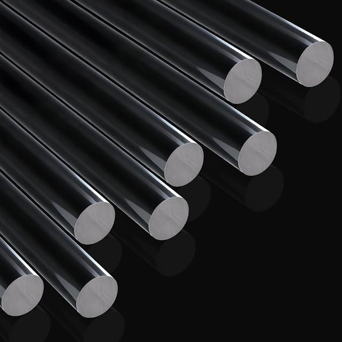8pcs Acrylic Clay Roller, Plastic Clear Round Tube Roller Pin Polymer Clay Tools for DIY Handmade Crafts Handmade Art Supplies