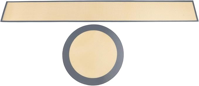 Silicone Non-Stick Baking Mat Set with Bottom and Side Liners for 9 Inch Springform Pan, Leak-Proof Design for Easy Cake Release and Mess-Free Cheesecake Baking(Grey)