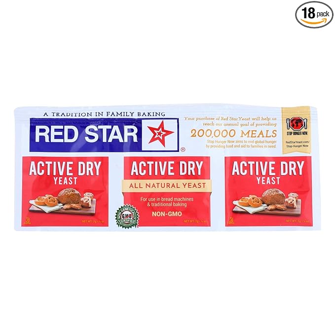 Red Star Nutritional Yeast - Active Dry - .75 Ounce - Case of 18, United States, 18 Count