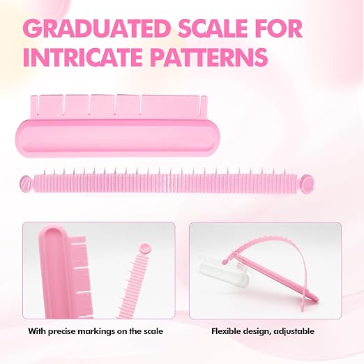 Cake Arch Guide Tool, Cake Arc Ruler and Ruffle Spacing Tool, Cake Swag Marker for Piping, Fondant Icing, Vintage Cake Decorating, 14 Settings for 6 to 10 Inch Cakes