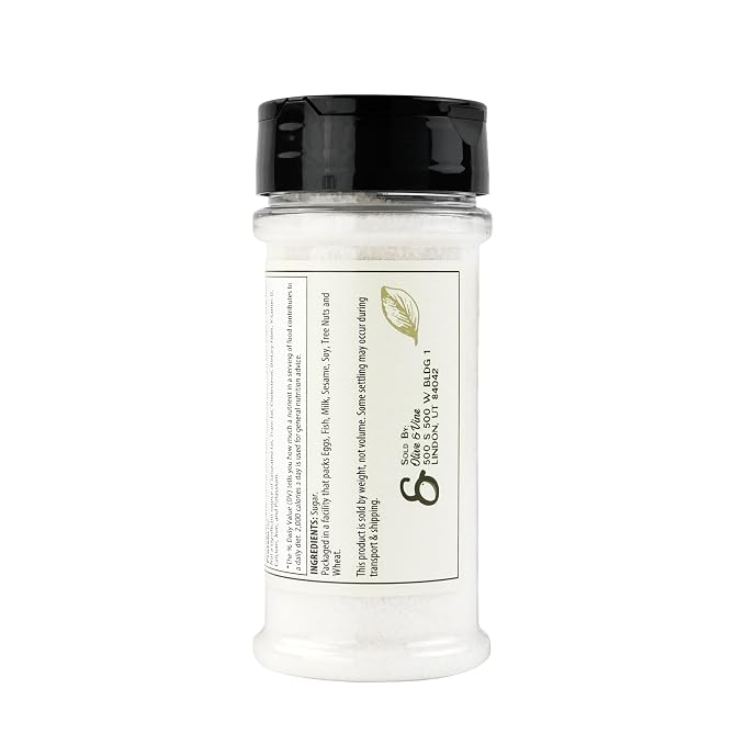 Olive & Vine White Sanding Sugar, Sweet Finish, For Baking & Decorating, Rich Tradition, Authentic Taste, For Global Recipes (7.2 Ounce)