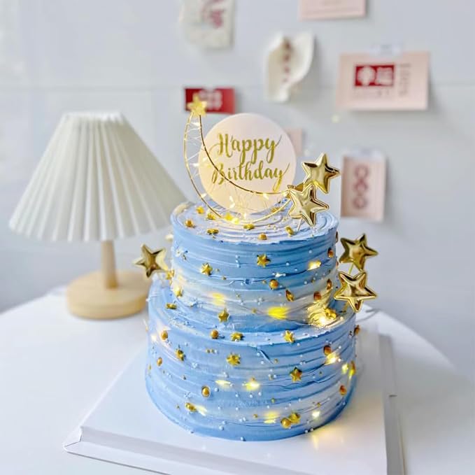 Sentovac 10mm White Star Sprinkles Edible Sugar for Cake Decorating White Star Sprinkles Cake Topper Cupcake Cookie Baking Decorations Halloween Christmas Wedding Supplies