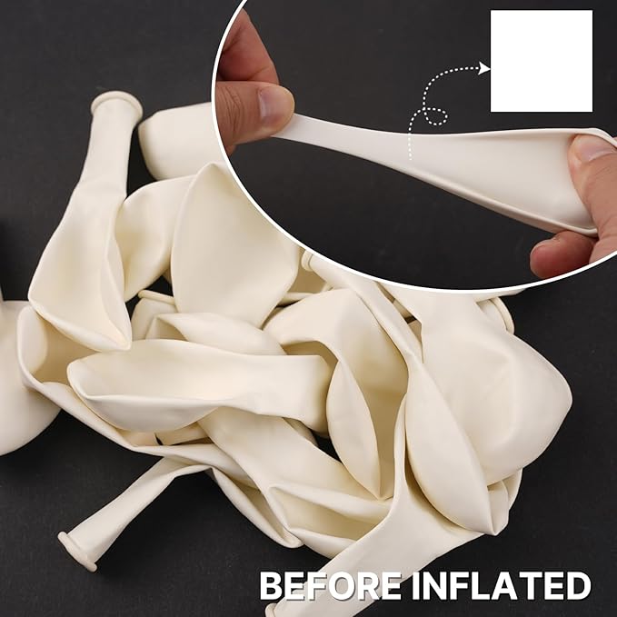 PartyWoo White Balloons 100pcs 5 Inch Matte Latex Balloons for Wedding Bridal Graduation Engagement Baby Shower Gender Reveal Easter Anniversary Birthday Tea Party Decorations White-Y13