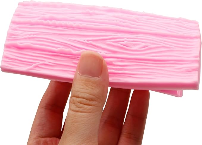 Wood Grain Tree Bark Silicone Molds, Bark Texture Mat Silicone Mold for Cake Decoration Candy Cupcake Topper Cake Polymer Clay Crafts Epoxy Resin