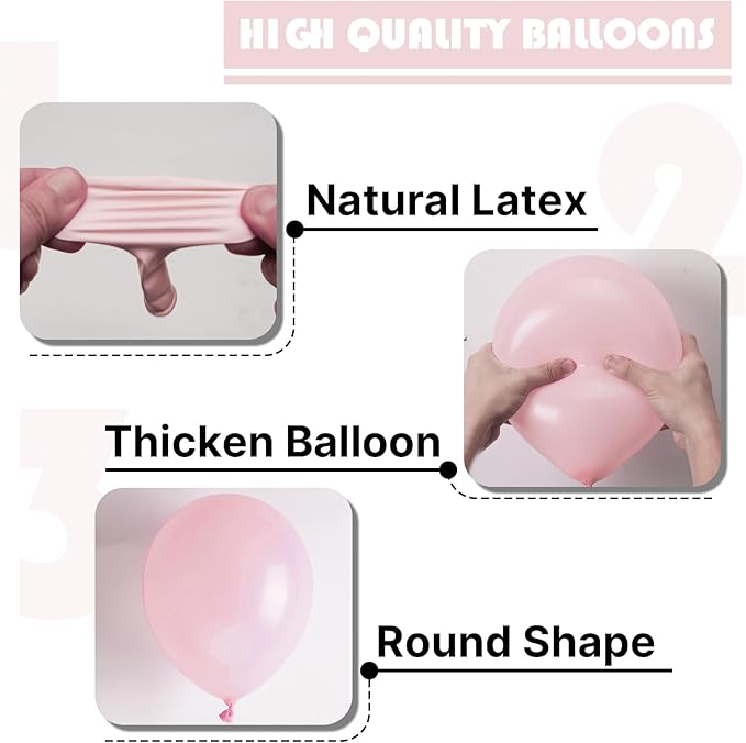 PartyWoo Baby Pink Balloons 100pcs Different Sizes of 36 18 12 10 5 Inch Pastel Light Pale Pink Balloon Arch Kit for Baby Shower Gender Reveal Wedding Princess Birthday Party Decorations Pink-Q18