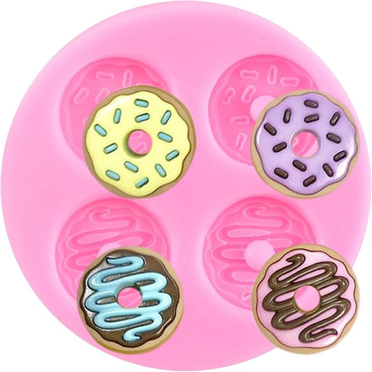 Donut Silicone Mold Doughnut Fondant Molds For Cake Decorating Cupcake Topper Candy Chocolate Gum Paste Polymer Clay