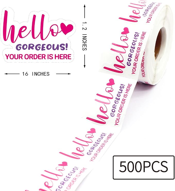 Littlefa Gorgeous 'Your Order is Here' Stickers | 500 PCS Small Business Mail Packaging Stick Seals & Envelopes Seals