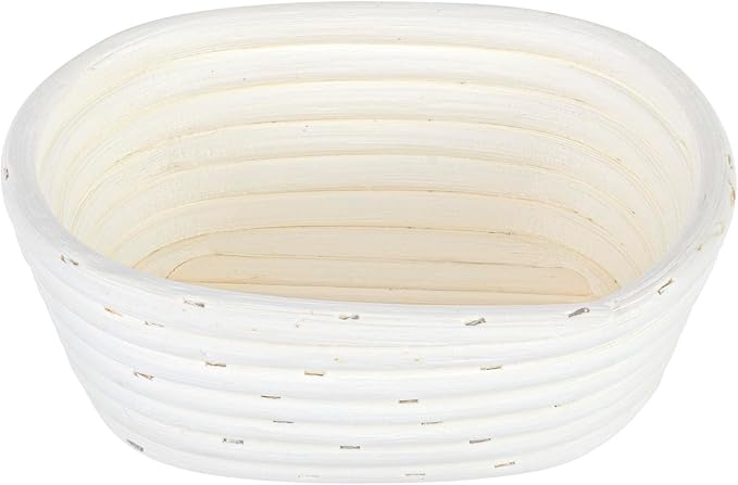 Restaurantware Bread Proofing Baskets 6 Inch Oval Pack of 10 Rattan Dough Fermentation Baskets With Cotton Liners, Oval Banneton Bread Rising Bowls For Home, Commercial, Artisanal Baking