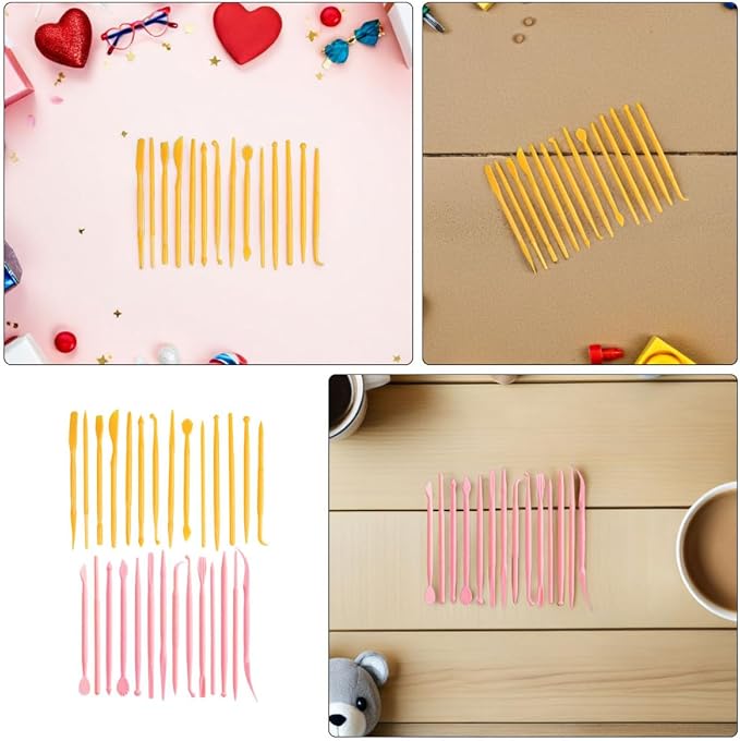 Cabilock 28pcs Polymer Clay Sculpting Tools Set with Miniature Modeling Pens for DIY Pottery and Ceramic Art, Precision Fondant Carving Kit for Beginners and Professional Artists