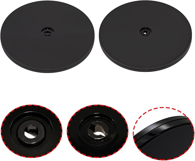 2 Pcs Black 7 inch Acrylic Lazy Susan Rotating Turntable Organizer Bearings - Round Swivel Plate for Spice Rack, Table, Cake, Kitchen Pantry