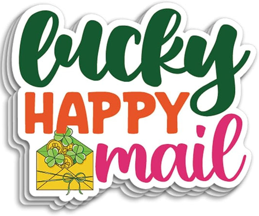 200 PCS St. Patrick's Day Packaging Stickers,Lucky Happy Mail Sticker for Small Business Envelopes Shipping Boxes Gift Packaging