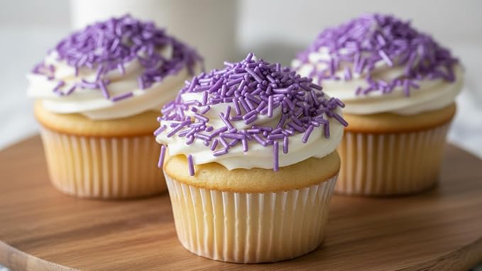 NCS Pearlized Purple Jimmies Edible Sprinkles – Cupcake, Cake & Cookie Decorations, 7 oz