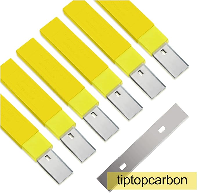 4" Scraper Blades 60 pcs Replacement Stainless Steel Razor Blade for Scraper to Remove Wallpaper Adhesive Vinyls