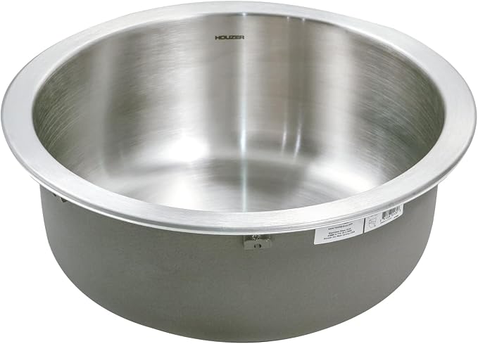 Houzer Club Stainless Steel Kitchen Bar & Prep Sink - 18 Inch Undermount Compact Round Sink, Durable & Versatile, Essential for Home & Apartment, Nested 5-Pack - CF-1830-5