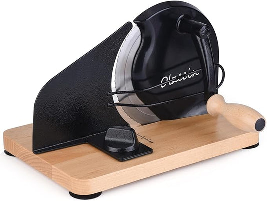 Manual Bread Slicer for Homemade Sourdough Bread, Hand Crank Bread Slicer with Scale Line, Metal Guide & Adjustable Thickness Bread Loaf Slicer, Sharp Blade Bread Cutter for Sourdough Bread (Black)